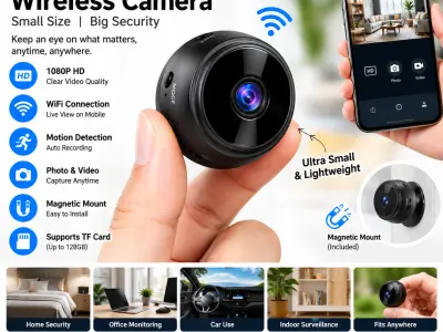 Mini WiFi Wireless Spy Camera – HD Video Recording, Mobile Phone Monitoring & Mo - photo 2