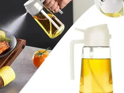 Premium  glass oil bottle 50 ml spray leak proof - photo 4