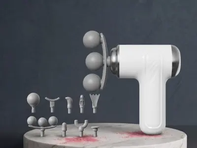  Portable Deep Tissue Massage Gun with Multiple Massage Heads - photo 1