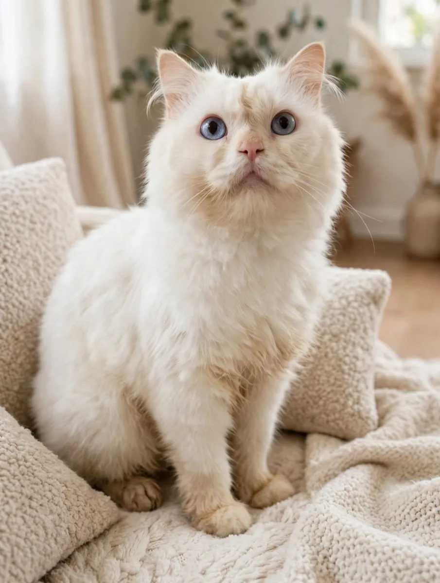 White Persian Kitten (Male, 5 Months Old) with Odd Eyes | Lahore