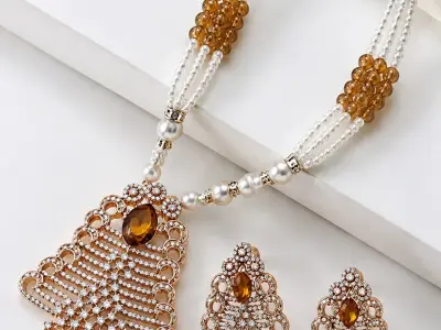 Necklace with maching earings - photo 4