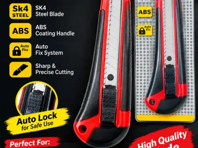 High-Quality Paper Cutter with Auto-Lock Safety Feature | Stationery