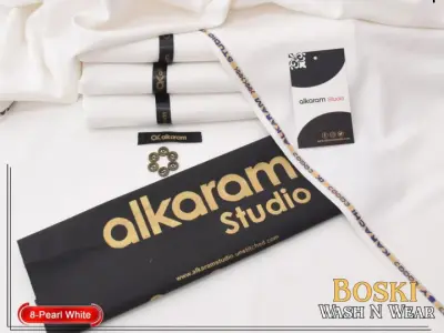 Men's Wash & Wear Suit Pearl White 4M

RS/2350