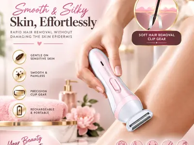 DALING Women's Hair Remover and Shaver – Pink and White