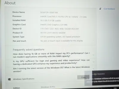 HP ProBook 430 G7 Core i5 10th Gen, 16GB RAM, 256GB SSD - photo 3