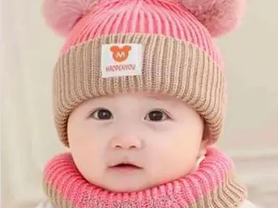Winter Beanie Wool Cap with neck Warmer For Kids - photo 1