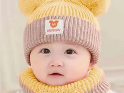 Winter Beanie Wool Cap with neck Warmer For Kids - photo 4