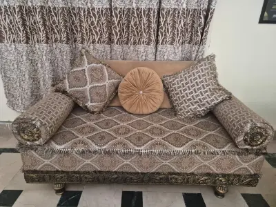 6-Seater Sofa Set (3+2+1) - Brown and Beige - photo 2