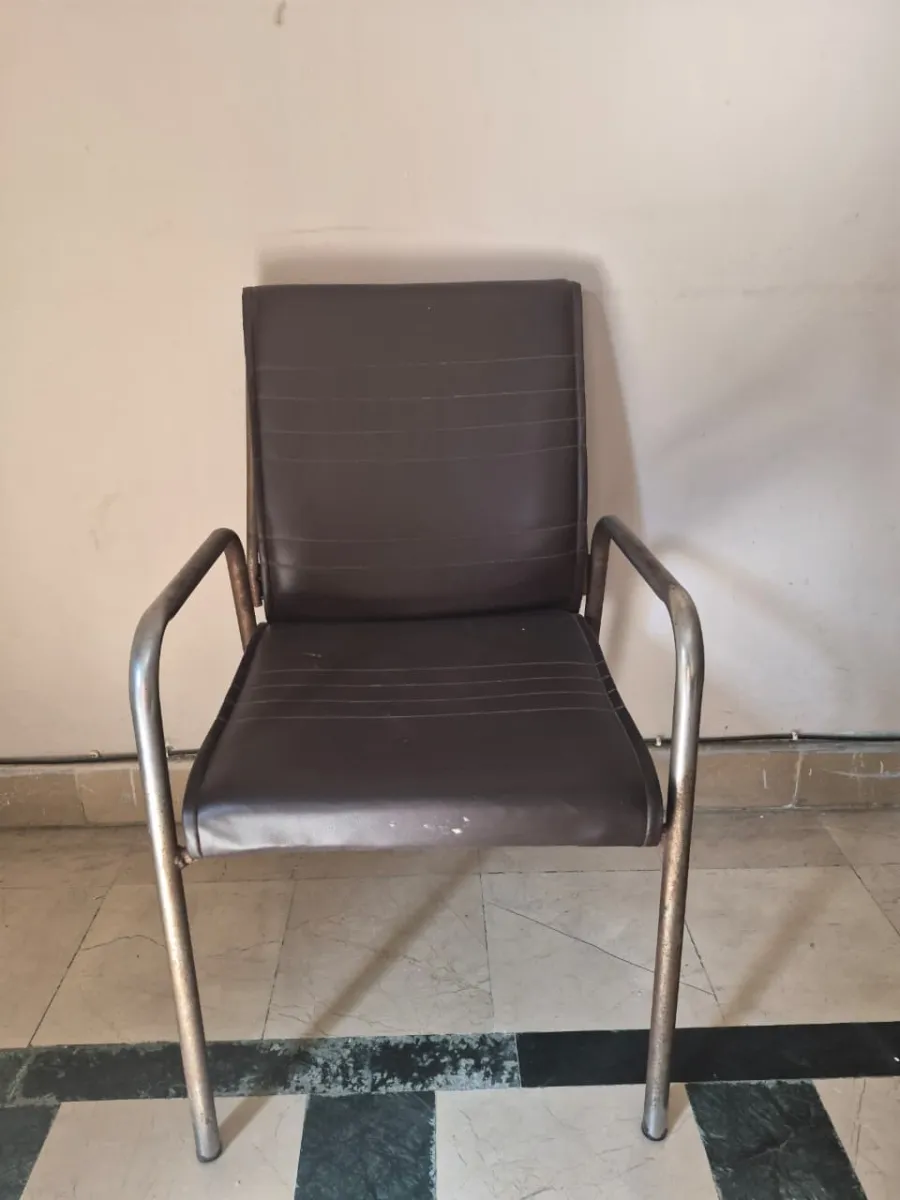 2 Used Office Visitor Chairs - Metal Frame