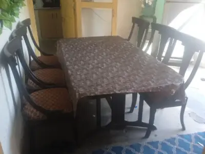 Dining Table with 6 Chairs strong wood - photo 1