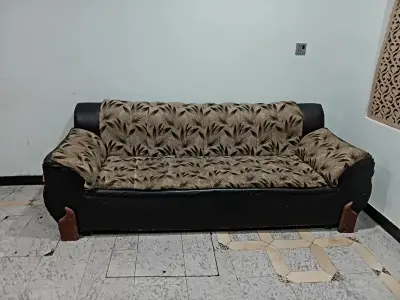 Black Brown 7 Seater Sofa Set - photo 9