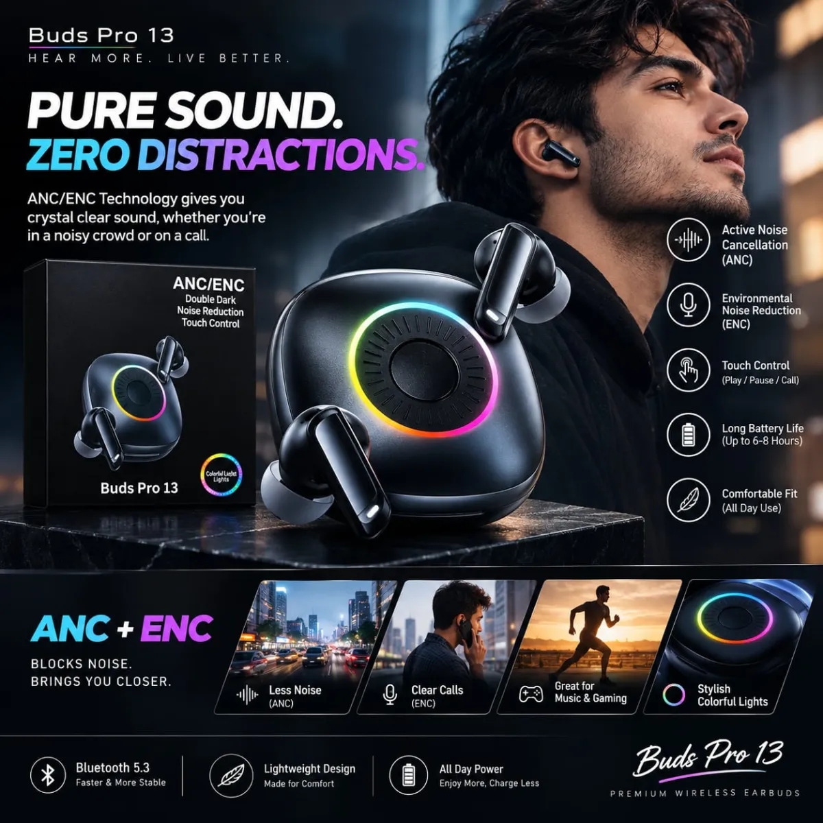 BUDS PRO 13 GAMING BUDS