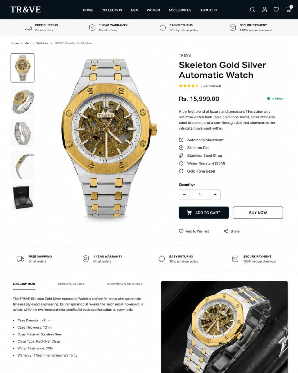 Luxury men's watches/premium quality/automatic skeletons/water resistant/