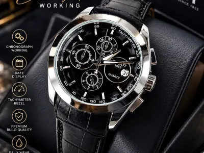 Tissot 1853/ chronograph working watch/water resistant/date display/ - photo 2
