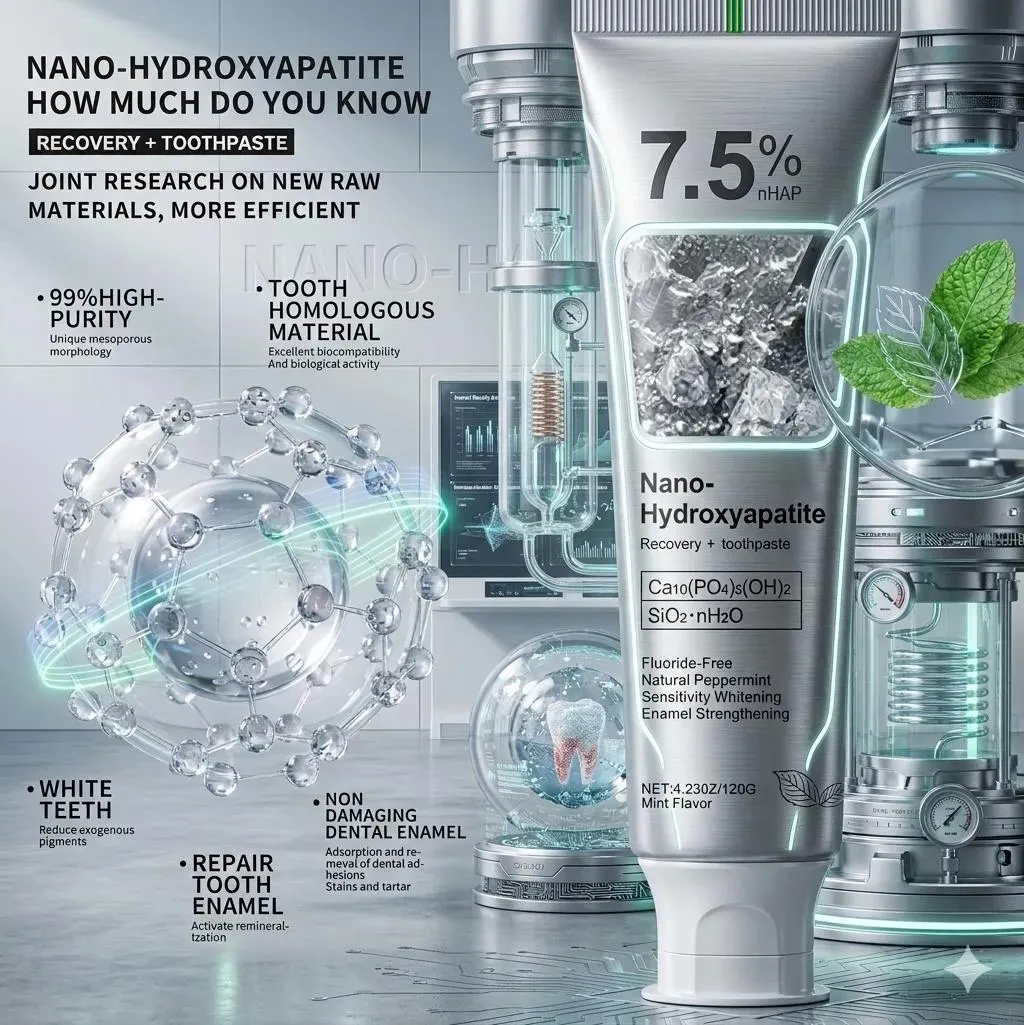 Nano-Hydroxyapatite Teeth Whitening Toothpaste Cream (75%)