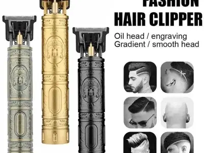 Rechargeable Hair Trimmer for Men Brown Silver - photo 1