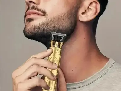 Rechargeable Hair Trimmer for Men Brown Silver - photo 2