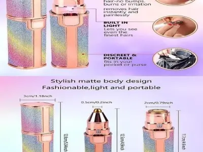 Rechargeable Eyebrow Trimmer with LED Light & Detachable Head - photo 1