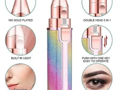 Rechargeable Eyebrow Trimmer with LED Light & Detachable Head - photo 5
