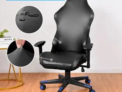 Cross-Border Gaming Chair Cover Black Waterproof Swivel - photo 5