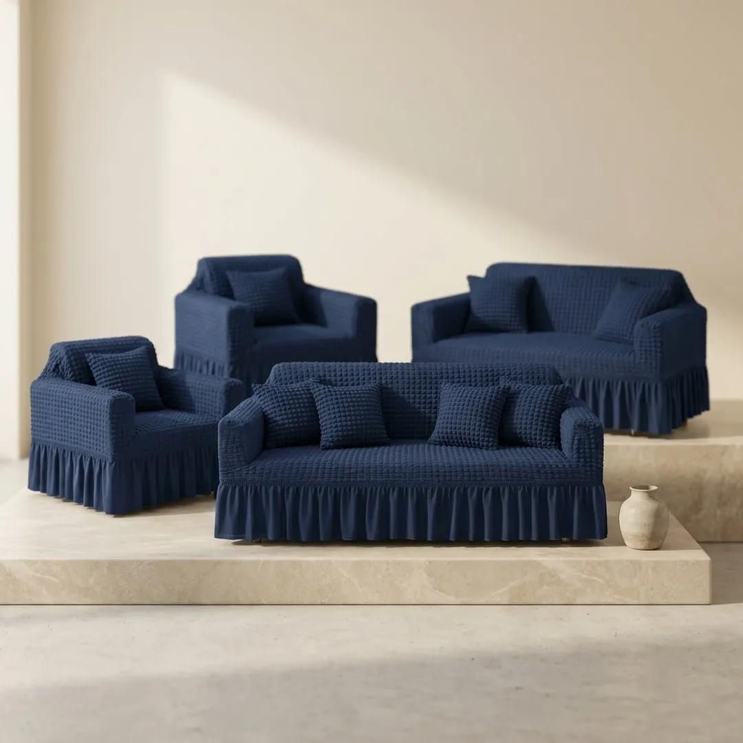 : 7-Seater Bubble Textured Sofa