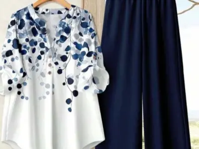 Binara Printed Western Shirt Style 2-Pcs Stiched Co-Ord Set. PCS-32 - photo 5