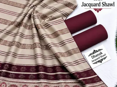 Dhanak With Jacquard Shawl 3 Piece Winter Collection
Beige & M - photo 2
