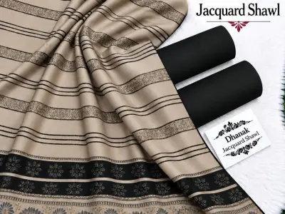 Dhanak With Jacquard Shawl 3 Piece Winter Collection
Beige & M - photo 4