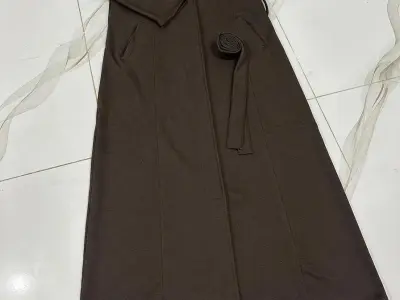Black Long Woolen Coat Style Maxi With Belt
Winter Warm Fleece - photo 3