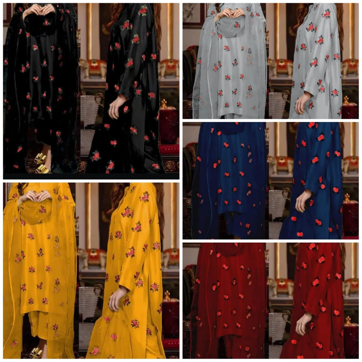Floral Bunch Embroidered 3pc Linen Suit With Net Dupatta
Winter Linen