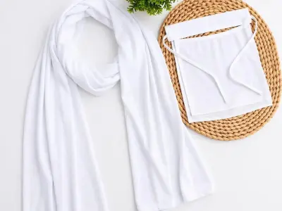 WHITE-SAUDI-NIQAB-APRON-HAJJ - photo 2
