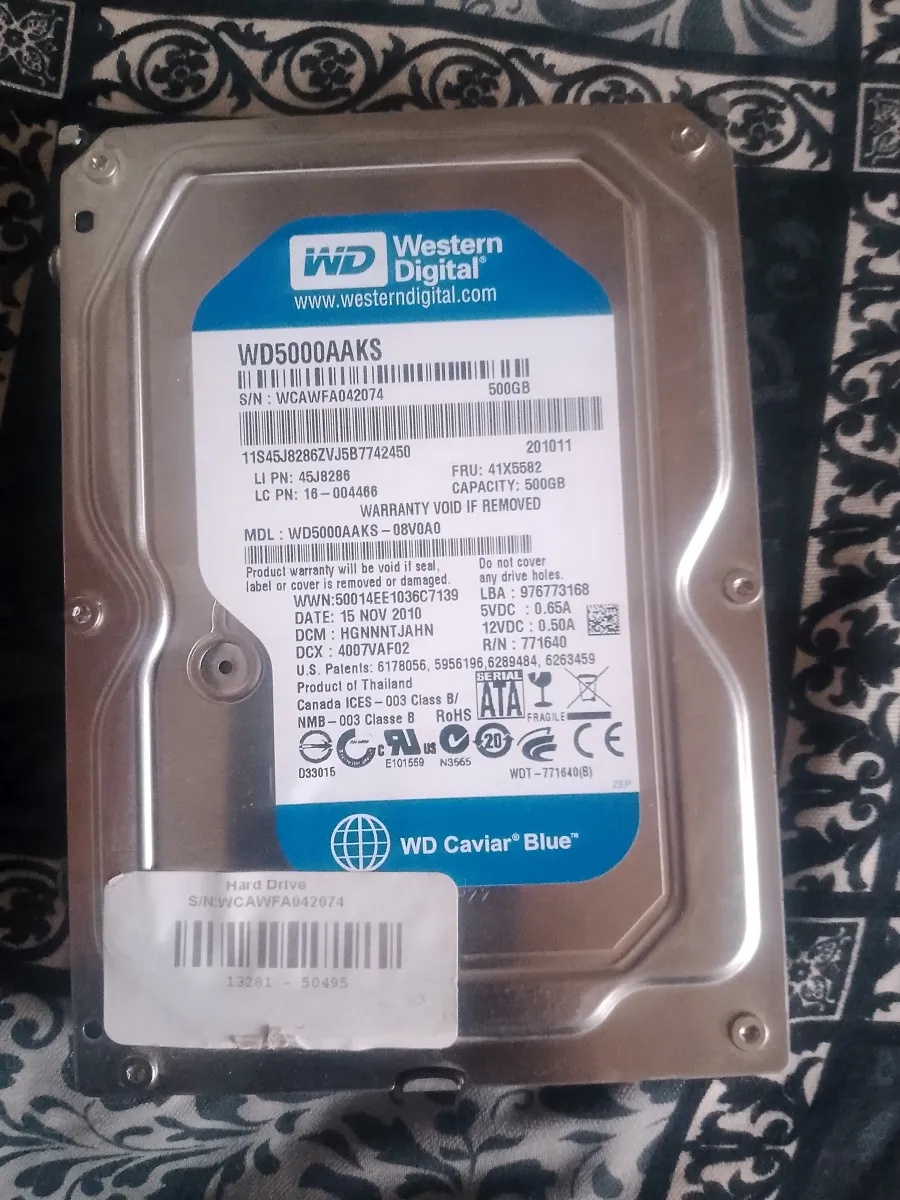 "Western Digital 500GB Caviar Blue SA