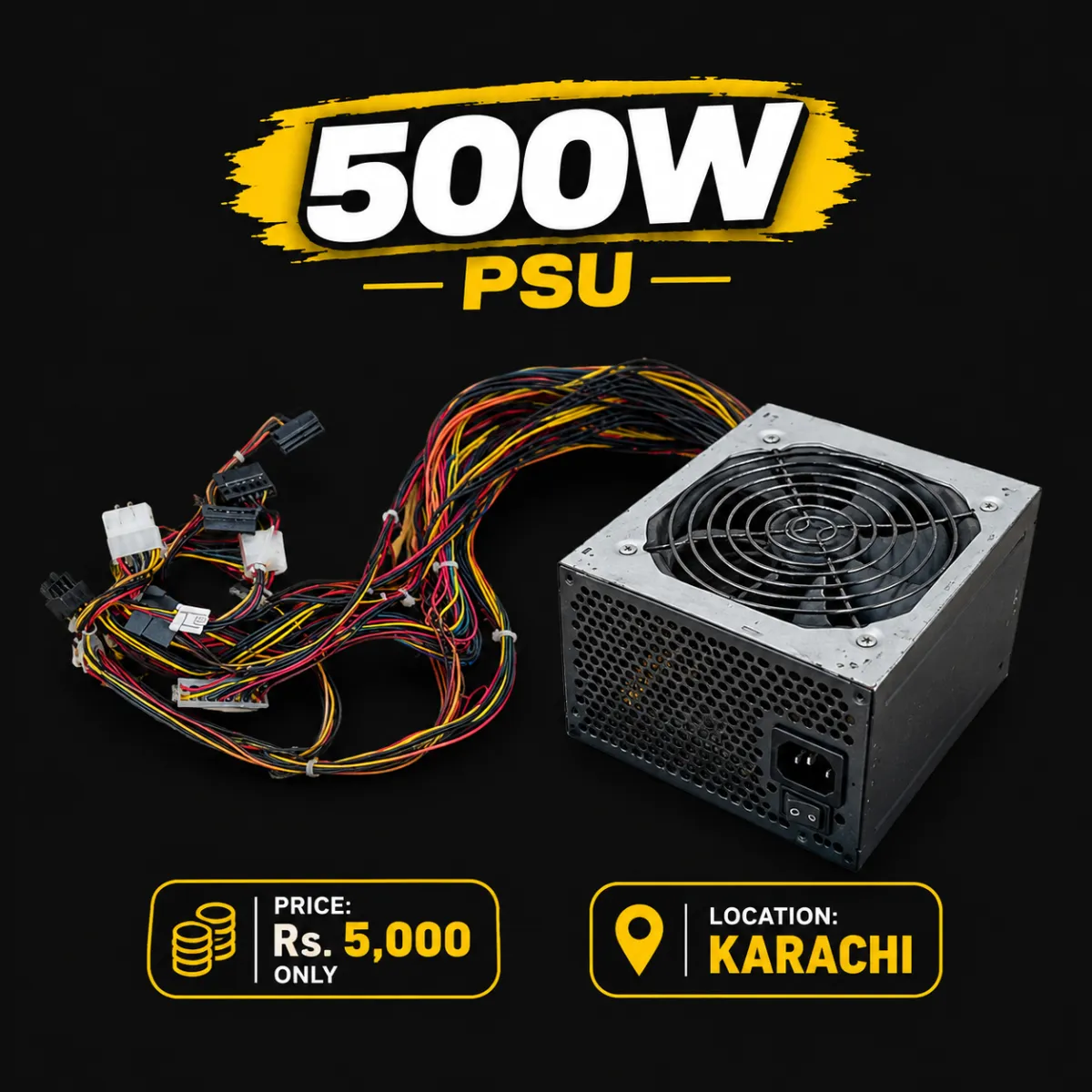 500W Cooler Master PSU – Rs. 5,000 | Karachi