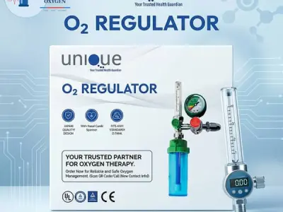 Unique Medical Oxygen Cylinder Regulator With Flowmeter - Brand New