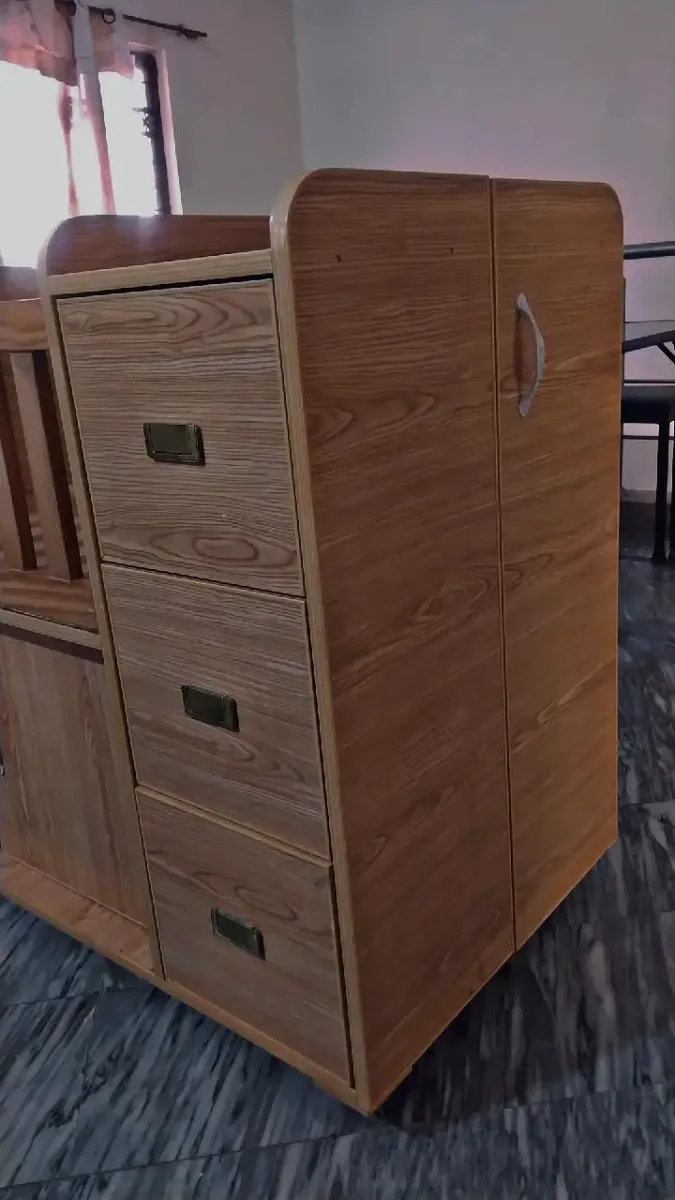 Baby Wooden Coat with Drawers and Hanging Cabinet