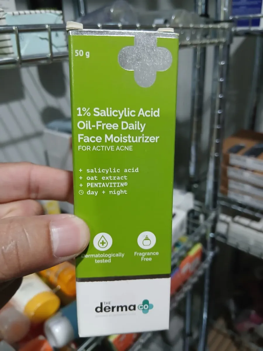 THE DERMA CO 1% SALICYLIC ACID OIL-FREE FACE MOISTURIZER WITH OAT EXTRACT FOR ACTIVE ACNE 50G