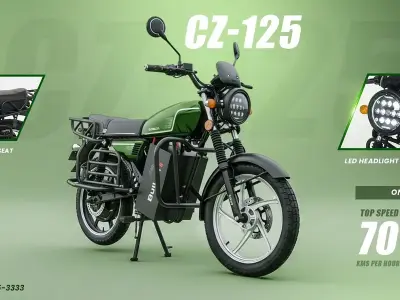 ZhongFa CZ 125 EV Bike 2026 | Brand New | 120-140KM Range | EV Bike