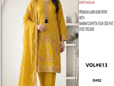 Anaya Lawn Heavy Boring Embroidered Chiffon Dupatta - photo 1