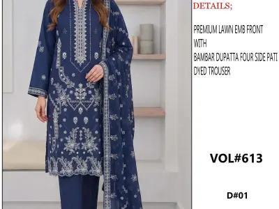 Anaya Lawn Heavy Boring Embroidered Chiffon Dupatta - photo 3