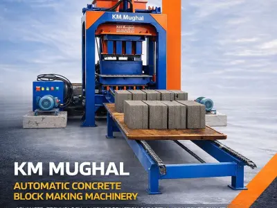 Concrete Block Making Machine | Automatic Paver Block & Fly Ash Brick Machine | KM MUGHAL - photo 9