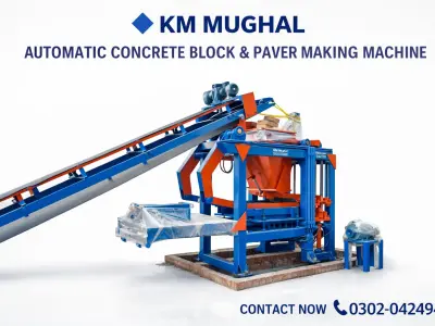 Concrete Block Making Machine | Automatic Paver Block & Fly Ash Brick Machine | KM MUGHAL - photo 10