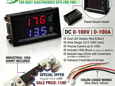 DC 100V 100A Voltmeter Ampere Meter Voltmeter Ammeter Best Price
 - photo 1