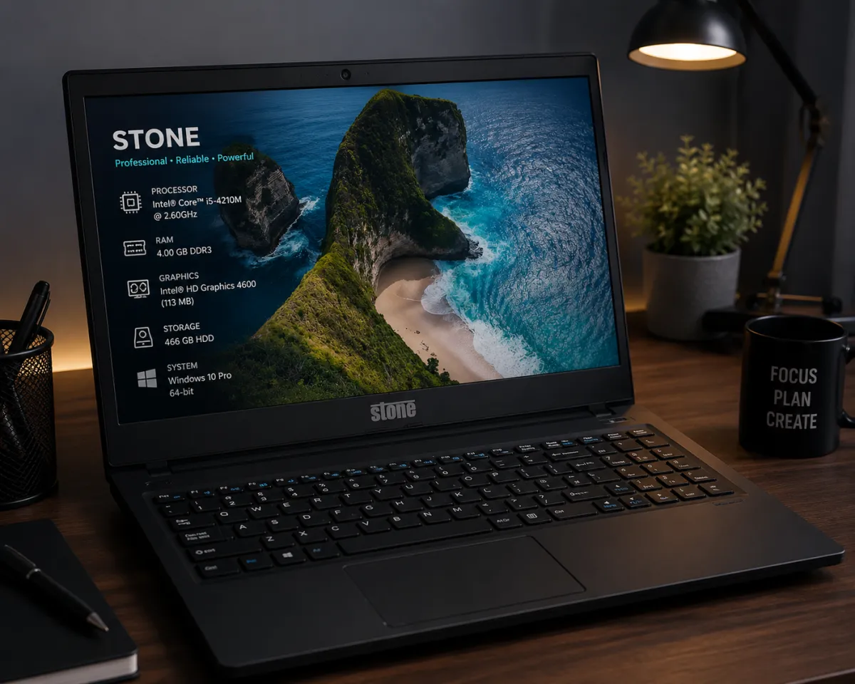 Stone Laptop | Intel Core i5 4th Gen | 4GB RAM | 500GB HDD | Windows 10 Pro