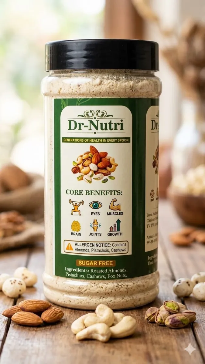 Dr nutri all nuts powder with oats and chickpeas