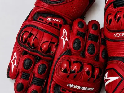 motorbik leather gloves - photo 2