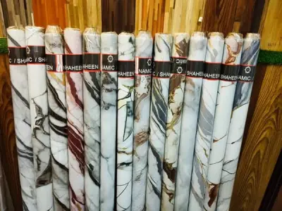 Pvc wallpanel-Fabric sheet-Wpc fluted panel-Wallpaper-Wooden flooring - photo 3