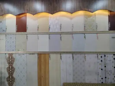 Pvc wallpanel-Fabric sheet-Wpc fluted panel-Wallpaper-Wooden flooring - photo 5