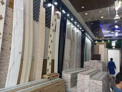 Pvc wallpanel-Fabric sheet-Wpc fluted panel-Wallpaper-Wooden flooring - photo 8