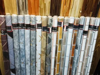 Pvc wallpanel-Fabric sheet-Wpc fluted panel-Wallpaper-Wooden flooring - photo 9
