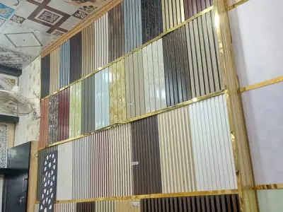 Pvc wallpanel-Fabric sheet-Wpc fluted panel-Wallpaper-Wooden flooring - photo 12